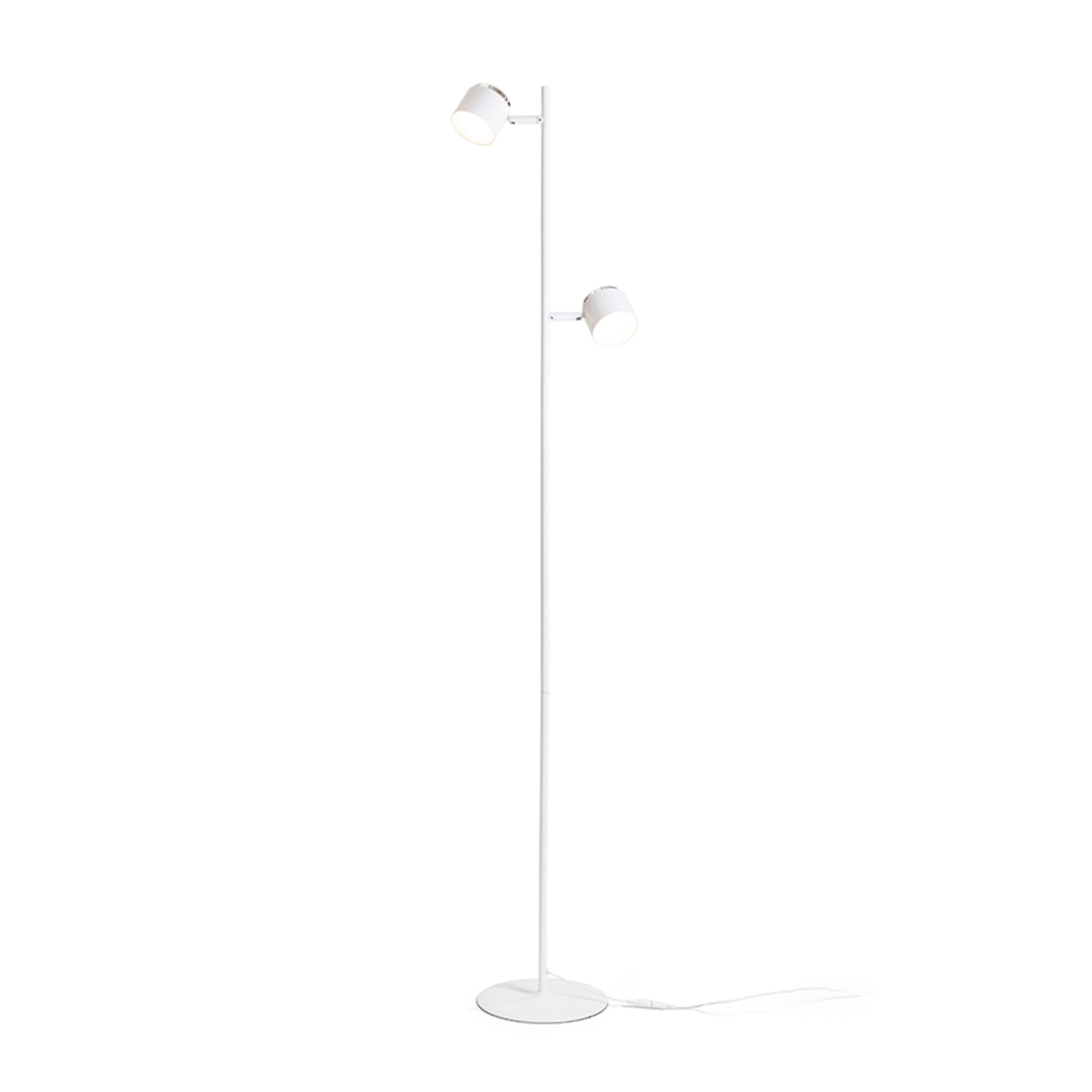 RENDL floor lamp NOVA II floor white chrome/frosted acrylic 230V LED 2x3.5W 3000K R14276 1