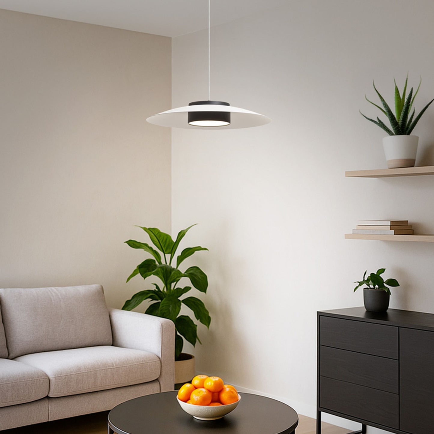 RENDL pendant lamp SFERA DIMM pendant white 230V LED 15+9W 3000K R14333 3