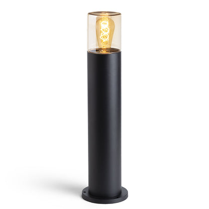 RENDL outdoor lamp QUINN 60 floor black amber-colored glass 230V LED E27 11W IP54 R14497 1